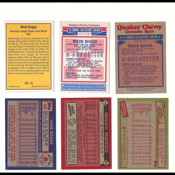 84 85 86 87 88 91 92 Topps Stadium Club Donruss Fleer Bowman Wade Boggs Lot - Picture 6 of 10